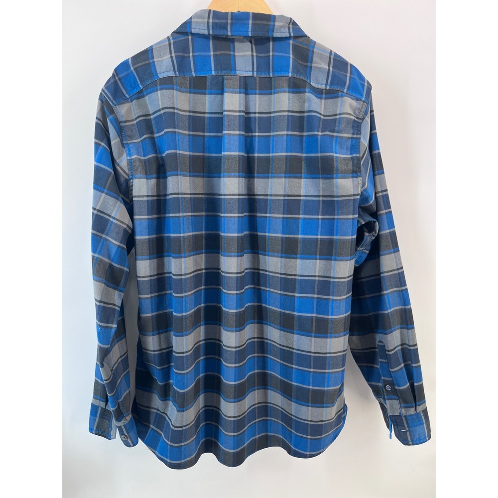 Eddie Bauer Mens XL Classic Fit Blue Grey Plaid Long Sleeve Shirt Hiking Outdoor - Picture 5 of 6